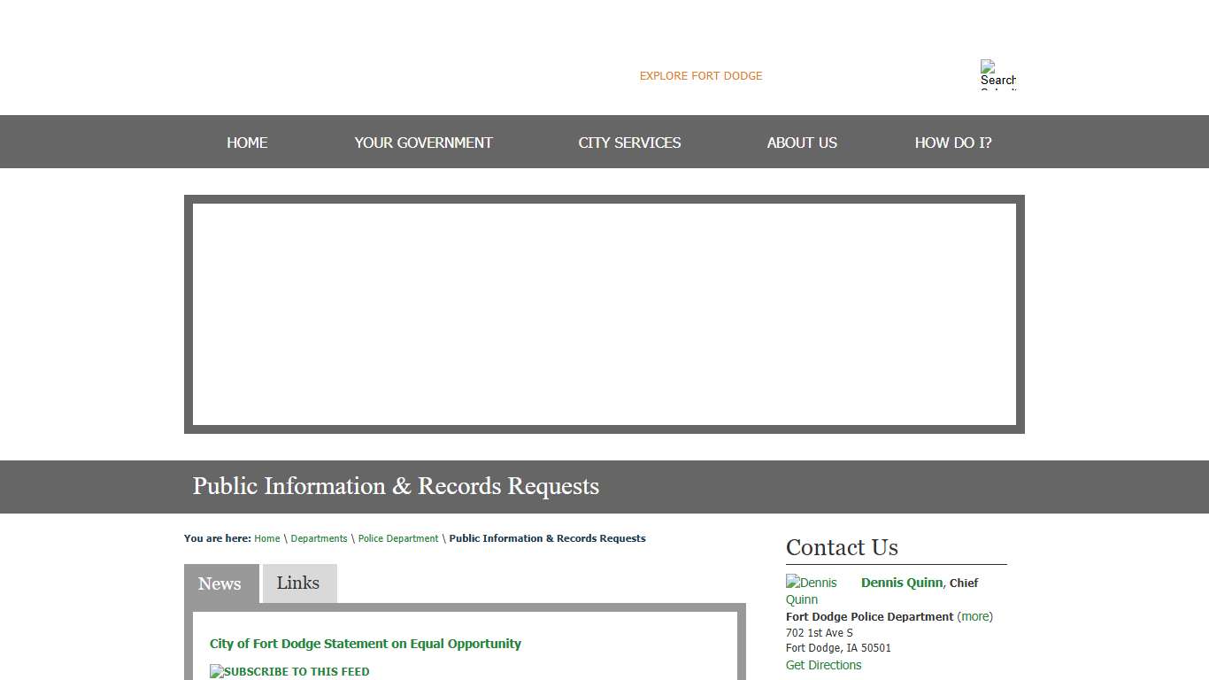 Public Information & Records Requests / City of Fort Dodge, Iowa
